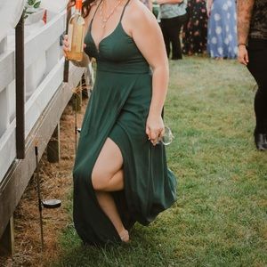 Azazie Darrelle Dress in Pine (worn once)